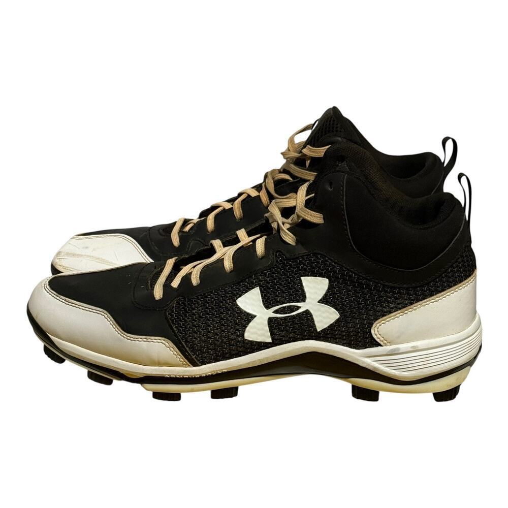 Under Armour Yard Low ST Baseball Cleats Men's Size 13 Black White - Picture 3 of 7